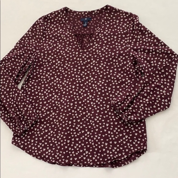 GAP Factory Split V-Neck Long Sleeve Blouse - Picture 1 of 4